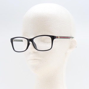 グッチ 伊達メガネ レディース スクエア GG ブラック&グリーン&トランスペアレントクリア GG0720OA 006 GUCCI