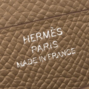 エルメス 二つ折り財布 財布 レディース ベアン コンパクト B刻印 2023年製造 ヴォー・エプソン エトゥープ(ブラウンベージュ系) BEARN COMPACT VEAU EPSOM ETOUPE SILVER HERMES