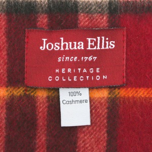 ジョシュアエリス マフラー/ストール メンズ レディース プラッドチェック柄 マルーンプラッドチェックレッドマルチ LCS 50340 JOSHUA ELLIS