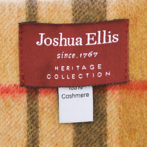 ジョシュアエリス マフラー/ストール メンズ レディース プラッドチェック柄 キャメルプラッドチェックマルチ LCS 50770 JOSHUA ELLIS