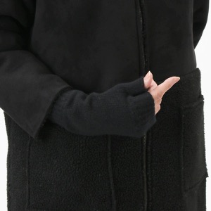 ジョンストンズ リストウォーマー/ハンドウォーマー レディース HAD3215 ニット ブラック HAD03215 SA0900 JOHNSTONS