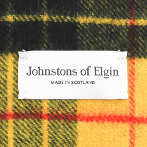 ジョンストンズ ストール/マフラー メンズ レディース WA16 小判 タータンチェック柄 マクラウドオブルイスイエロー WA000016 KU0097 JOHNSTONS