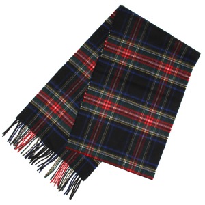 ジョンストンズ ストール/マフラー メンズ レディース WA16 チェック柄 小判 ブラックスチュワートマルチ WA000016 KU0324 JOHNSTONS