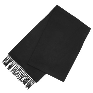 ジョンストンズ ストール/マフラー メンズ レディース WA16 小判 ブラック WA000016 SA0900 JOHNSTONS