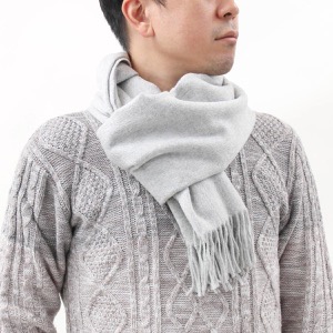 ジョンストンズ ストール/マフラー メンズ レディース WA56 大判 シルバーライトグレー WA000056 HA0100 JOHNSTONS