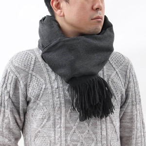 ジョンストンズ ストール/マフラー メンズ レディース WA56 大判 チャコールグレー WA000056 HA0700 JOHNSTONS