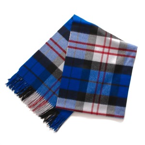 ジョンストンズ ストール/マフラー メンズ レディース WA56 大判 タータンチェック マクファディンブルーマルチ WA000056 KU0105 JOHNSTONS