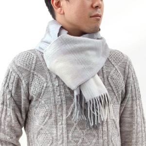 ジョンストンズ ストール/マフラー メンズ レディース WA56 大判 グレーマルチ WA000056 RU5959 JOHNSTONS