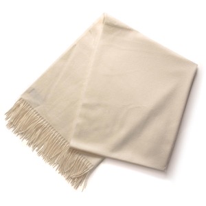 ジョンストンズ ストール/マフラー メンズ レディース WA56 大判 無地 ホワイト WA000056 SA0000 JOHNSTONS