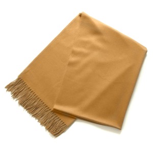 ジョンストンズ ストール/マフラー メンズ レディース WA56 大判 無地 キャメルベージュ WA000056 SB4142 JOHNSTONS