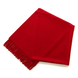 ジョンストンズ ストール/マフラー メンズ レディース WA56 大判 無地 クラシックレッド WA000056 SE0510 JOHNSTONS