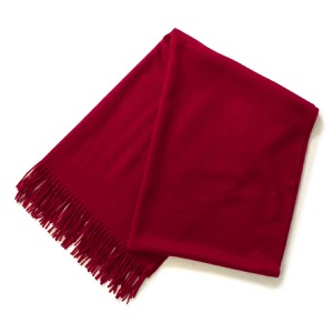 ジョンストンズ ストール/マフラー メンズ レディース WA56 大判 無地 メルローレッド WA000056 SE7234 JOHNSTONS