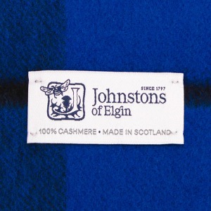 ジョンストンズ ストール/マフラー メンズ レディース WA57 中判 チェック柄 マクファディンブルーマルチ WA000057 KU0105 JOHNSTONS