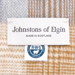 ジョンストンズ ストール/マフラー メンズ レディース WDC01797 中判 ダークキャメルマルチ WDC01797 RU7155 JOHNSTONS