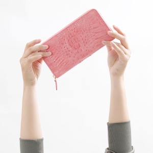 本革 長財布 財布 レディース カイマンワニ CAIMAN GENUINE ピンク CJN0477A PKMT Leather