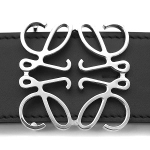 ロエベ ベルト メンズ レディース アナグラム リバーシブル ブラック&タンブラウン&パラディウム 51501010 1555 LOEWE