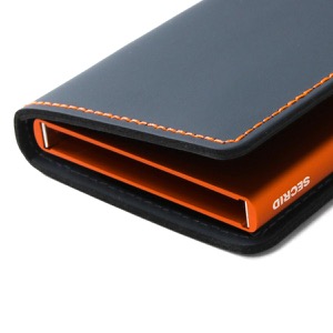 セクリッド カードケース/三つ折り財布(札入れ)/ミニ財布 財布 メンズ スリムウォレット マット カードホルダー スーパークイックアクセス ナイトブルー&オレンジ SLIMWALLET MATTE NIGHT BLUE ORANGE SECRID