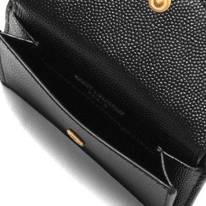 サンローランパリ (イヴサンローラン) フラグメントケース/カードケース/コインケース(小銭入れ) レディース アップタウン YSL ブラック 582305 1GF0J 1000 SAINT LAURENT PARIS