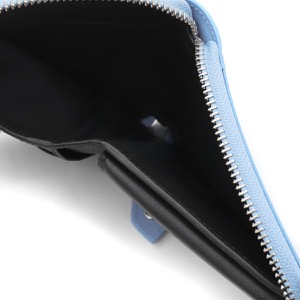 ヴィヴィアンウエストウッド 二つ折り財布 財布 メンズ レディース サフィアーノ ラウンデッド スクウェア オーブ ライトブルー&ブラック 51010043 L001N K403 VIVIENNE WESTWOOD