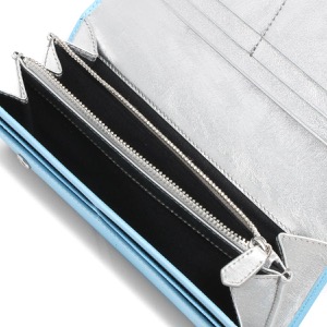 ヴィヴィアンウエストウッド 長財布 財布 レディース サフィアーノ ロング オーブ ライトブルー&シルバー 51120005 L001N K403 VIVIENNE WESTWOOD