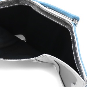 ヴィヴィアンウエストウッド 三つ折り財布 財布 レディース ナッパ スモール フレーム オーブ がま口 ブルー&シルバー 5115002AU L001L K402 VIVIENNE WESTWOOD