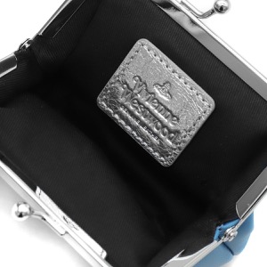 ヴィヴィアンウエストウッド コインケース（小銭入れ）/ミニ財布 財布 メンズ レディース ナッパ スモール フレーム オーブ がま口 ブルー&シルバー 52010018U L001L K402 VIVIENNE WESTWOOD