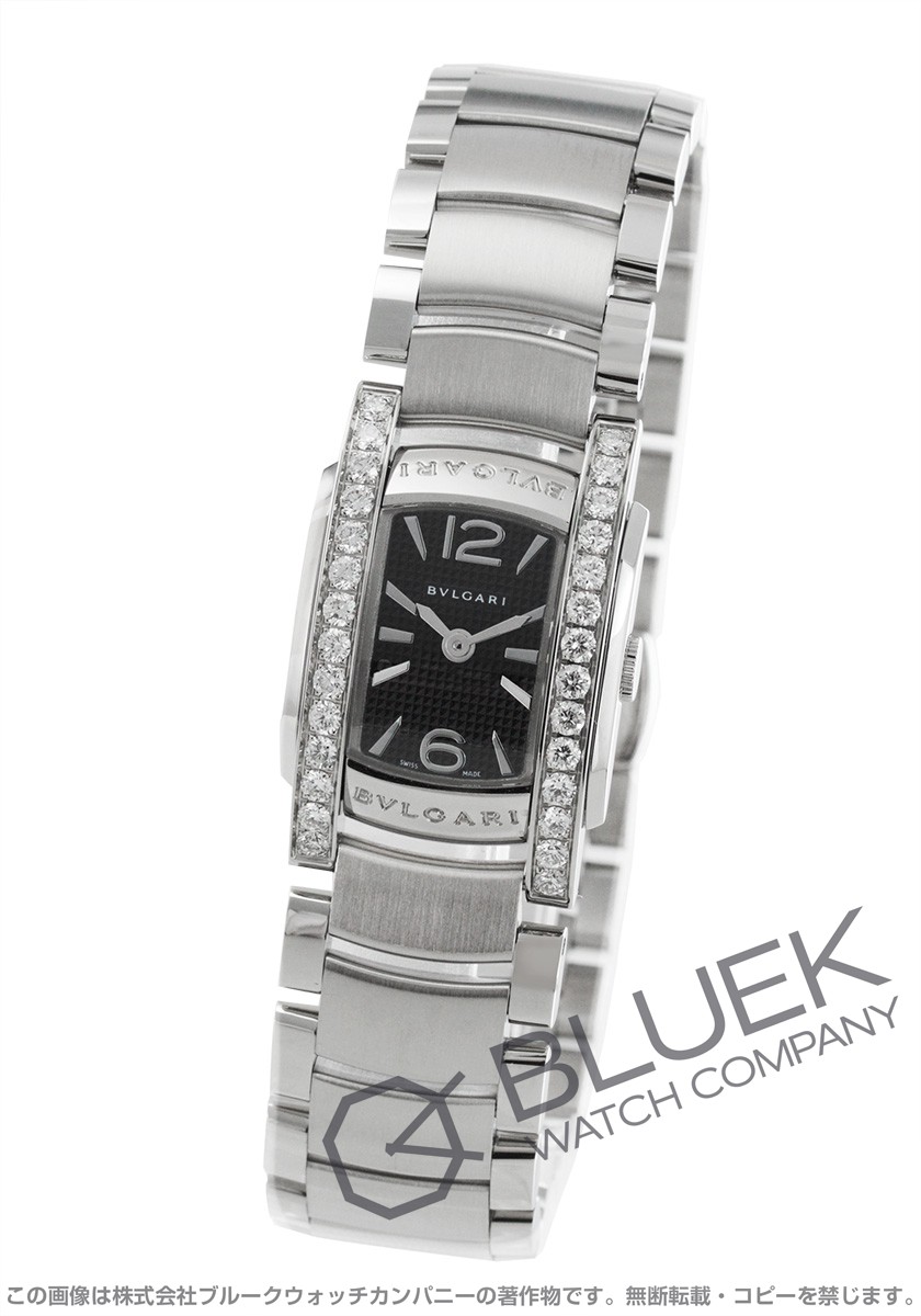 ブルガリ BVLGARI 腕時計 アショーマD AA35C6SDS ダイヤベゼル ギョーシェ メッシュ クル・ド・パリ ホワイト文字盤 白 SS クオーツアナログ