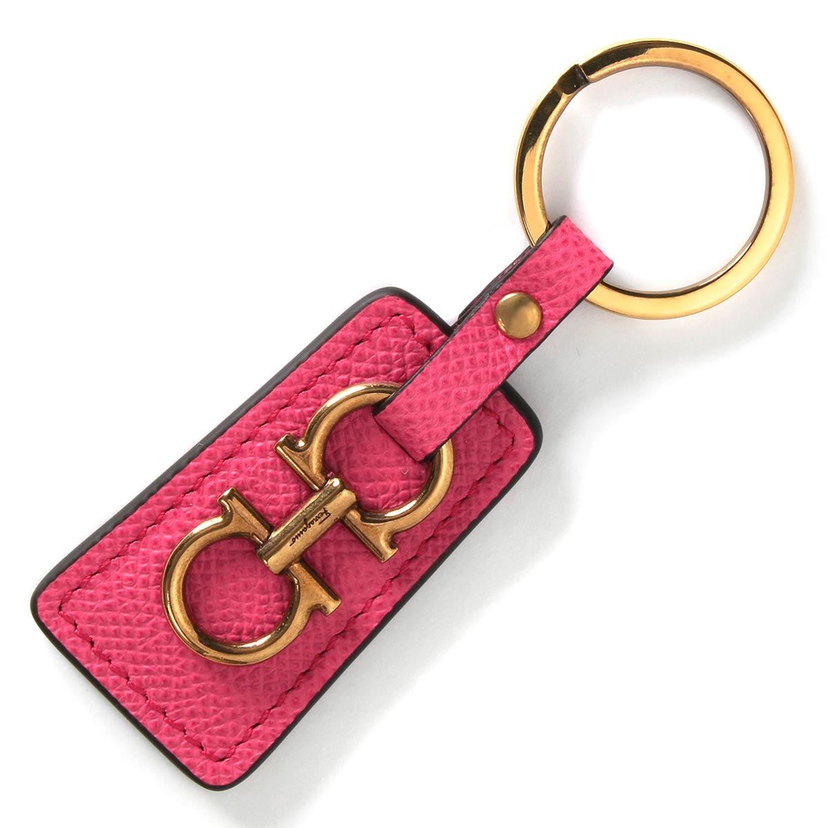 フェラガモ キーリング/キーホルダー アクセサリー レディース ダブル ガンチーニ ホットピンク 22E014 HOT PINK 0750190  SALVATORE FERRAGAMO