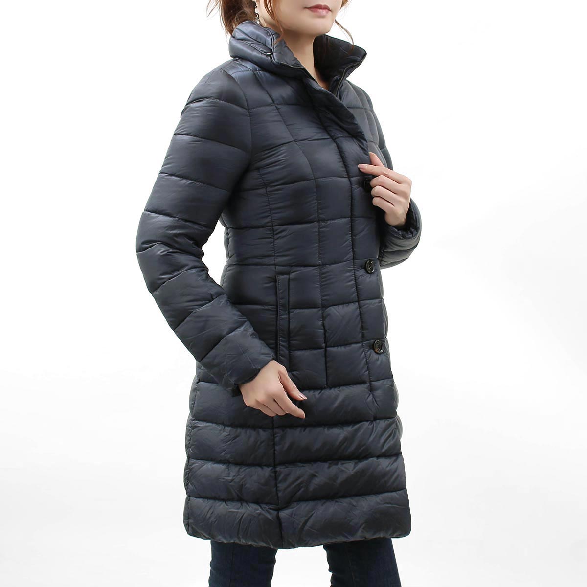 ムーレー ダウンコート アウター レディース アガタ フード付き ブルーネイビー Agata Lg Blue Moorer ブランド腕時計通販なら ブルークウォッチカンパニー 心斎橋店