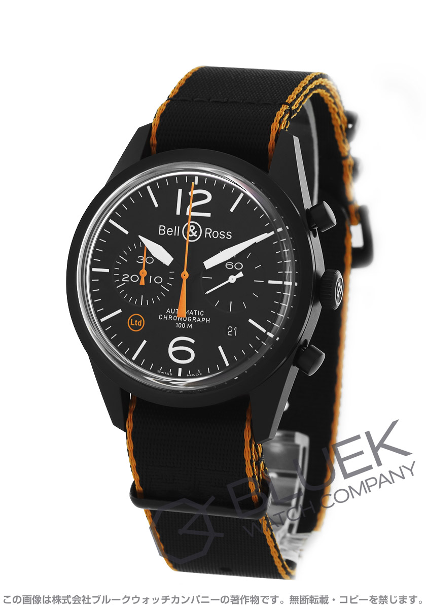 ベル＆ロス ヴィンテージ BR V1 カーボン オレンジ 世界限定500本 クロノグラフ メンズ BRV126-O-CA |腕時計通販ブルーク