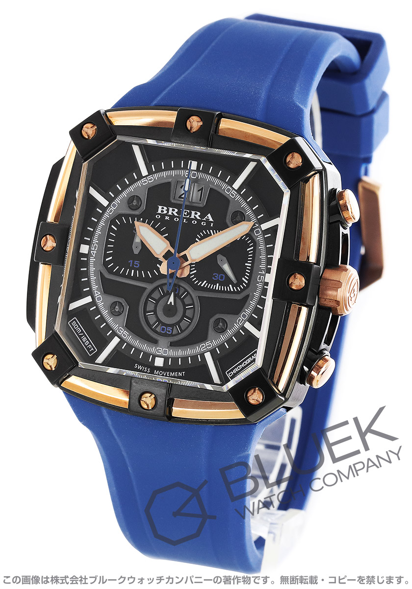 ブレラ スーパー スポルティーボ スクエア クロノグラフ 腕時計 メンズ Brera Brss2c4603 ブランド腕時計通販なら ブルークウォッチカンパニー 心斎橋店
