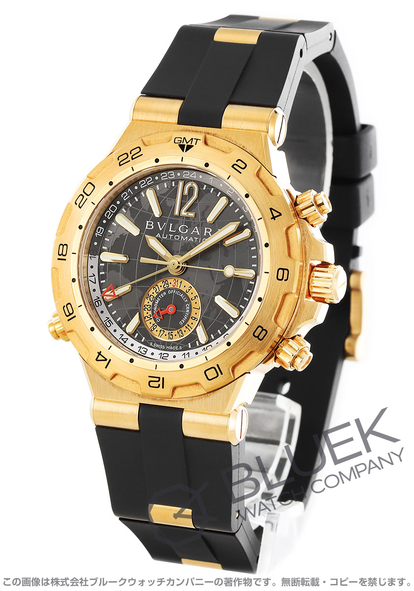 ブルガリ ディアゴノ プロフェッショナル Gmt Yg金無垢 腕時計 メンズ Bvlgari Dp42c14gvdgmt ブランド腕時計通販なら ブルークウォッチカンパニー 心斎橋店