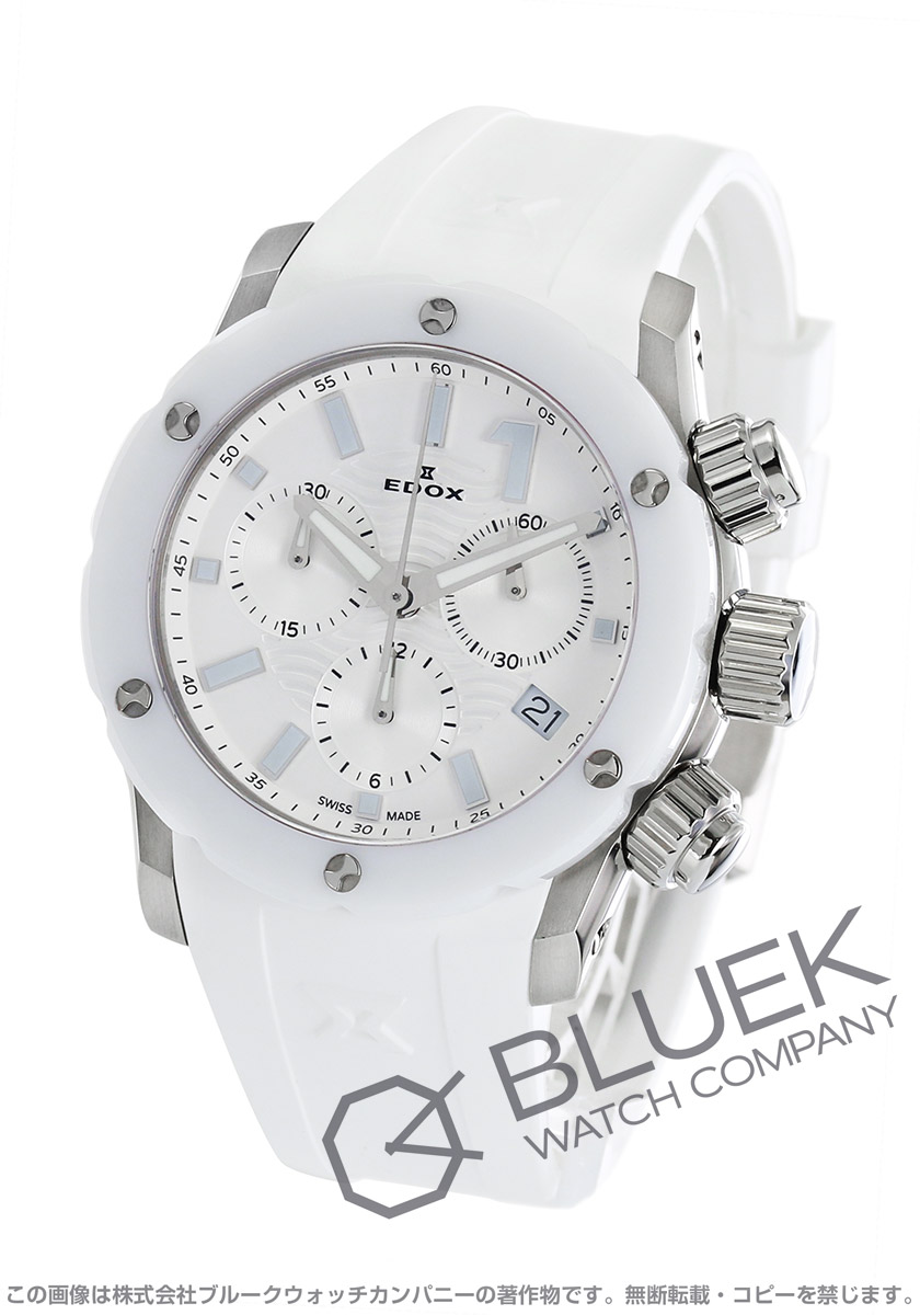 エドックス クロノオフショア1 クロノレディ クロノグラフ 300m防水 腕時計 レディース Edox 3b Bin ブランド腕時計通販なら ブルークウォッチカンパニー 心斎橋店