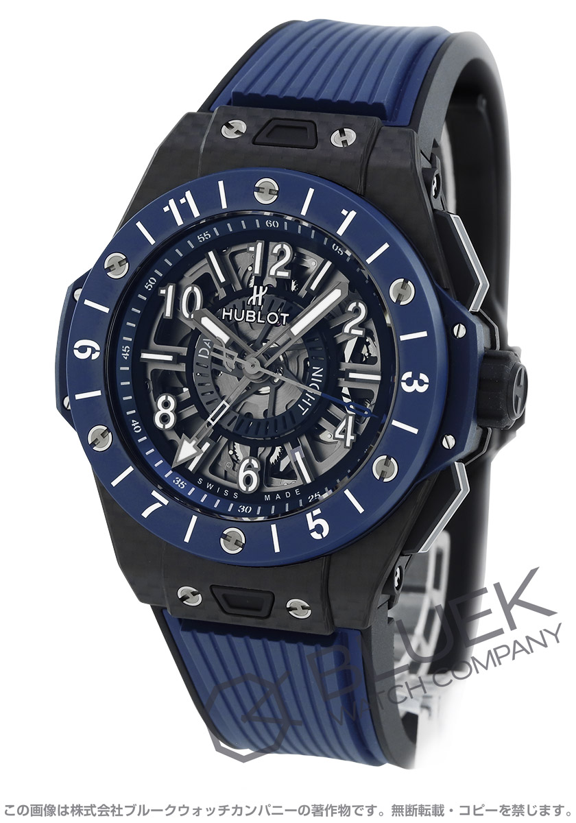 ウブロ ビッグ・バン ウニコ GMT チタニウム ブルー セラミック メンズ 471.QL.7127.RX