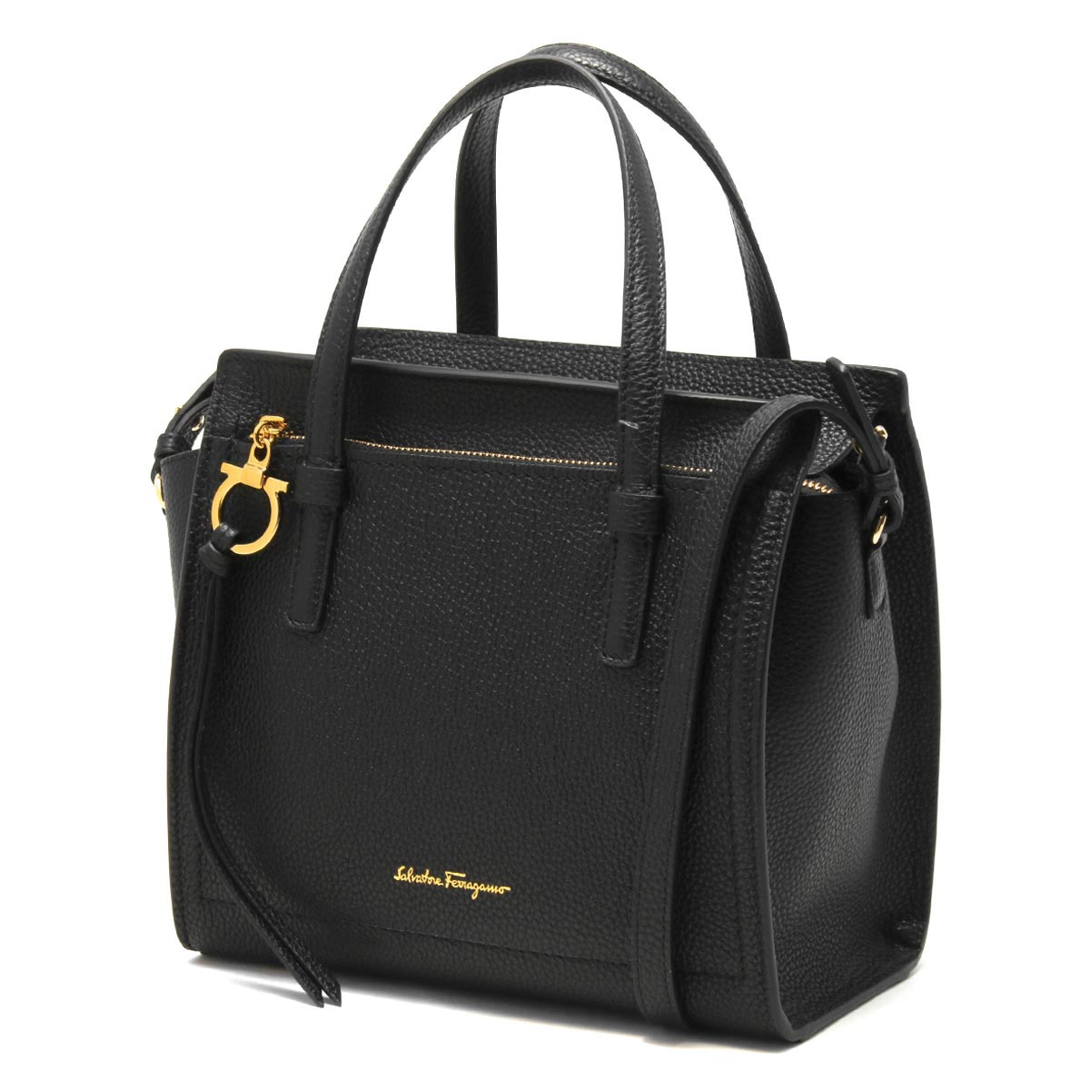 ferragamo❤️ショルダーバック トートバック レディース ブラック レザー