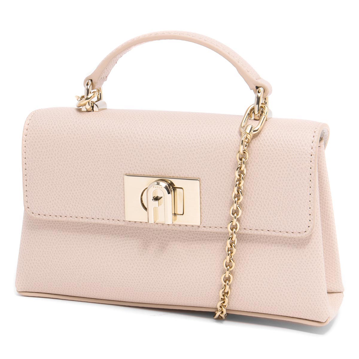 FURLA ピンクページュ　バッグ　ハンドバッグ