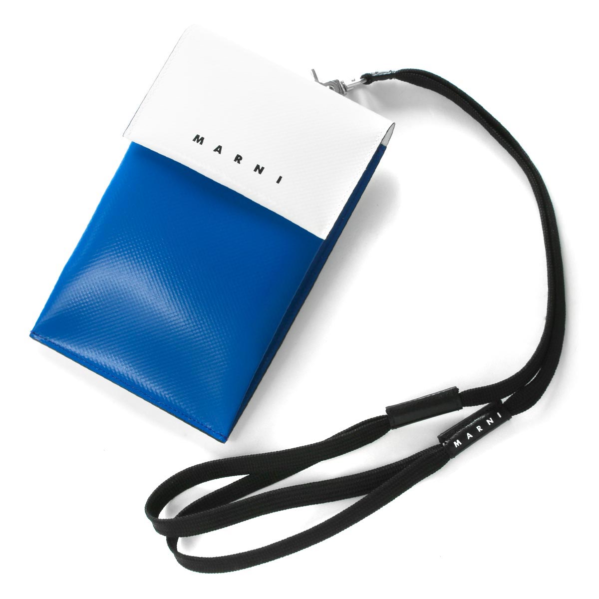 MARNI / マルニ | タイガープリント スマホケース ショルダーバッグ | ブルー / レッド | レディース MARNI（マルニ） ショルダーバッグ 斜め掛け クロスボディ ストライプ