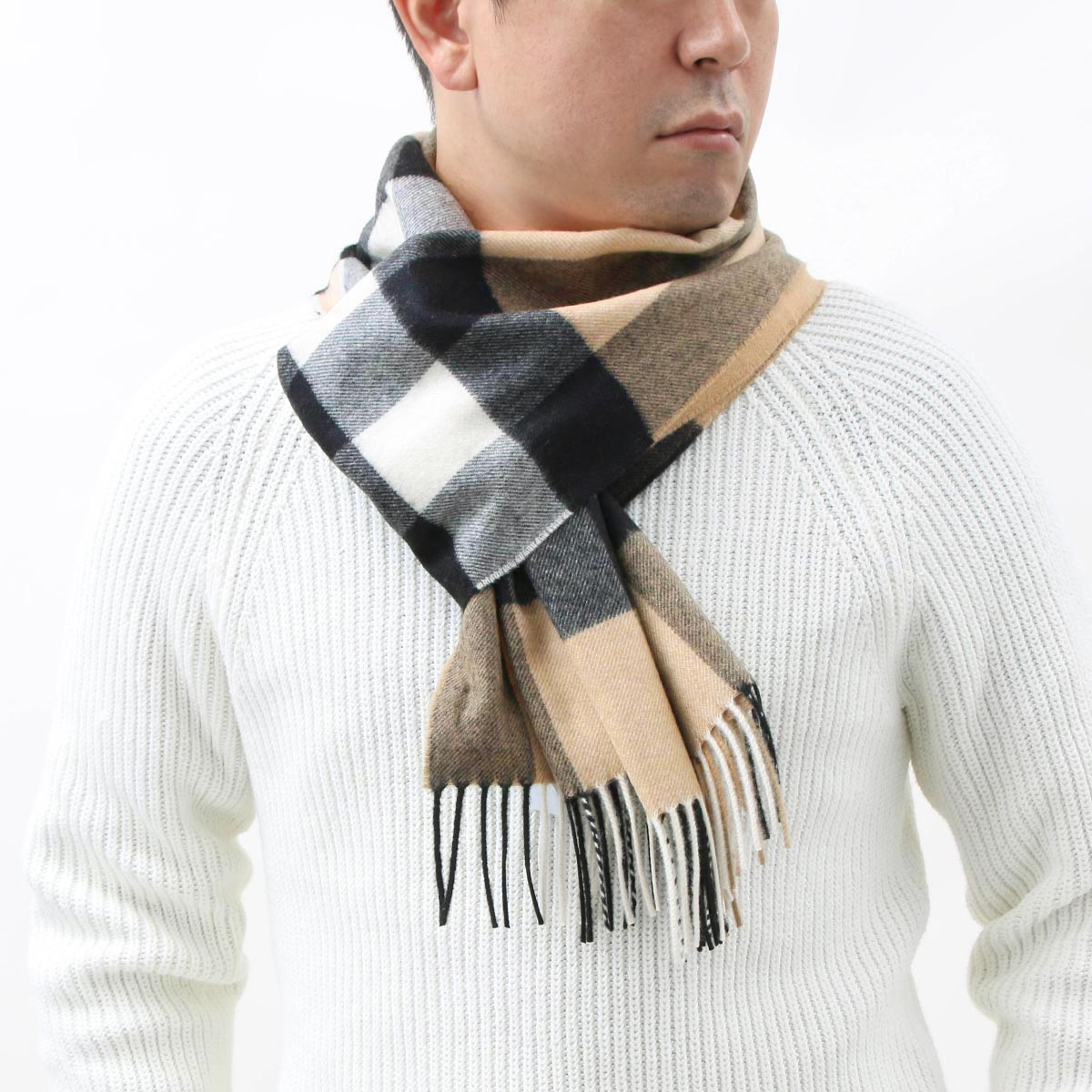 バーバリー ストール マフラー メンズ レディース ハーフメガチェック アーカイブベージュ ブラック Mu Half Mega Chk Cs Sc Cs 026 Burberry ブランド腕時計通販なら ブルークウォッチカンパニー 心斎橋店