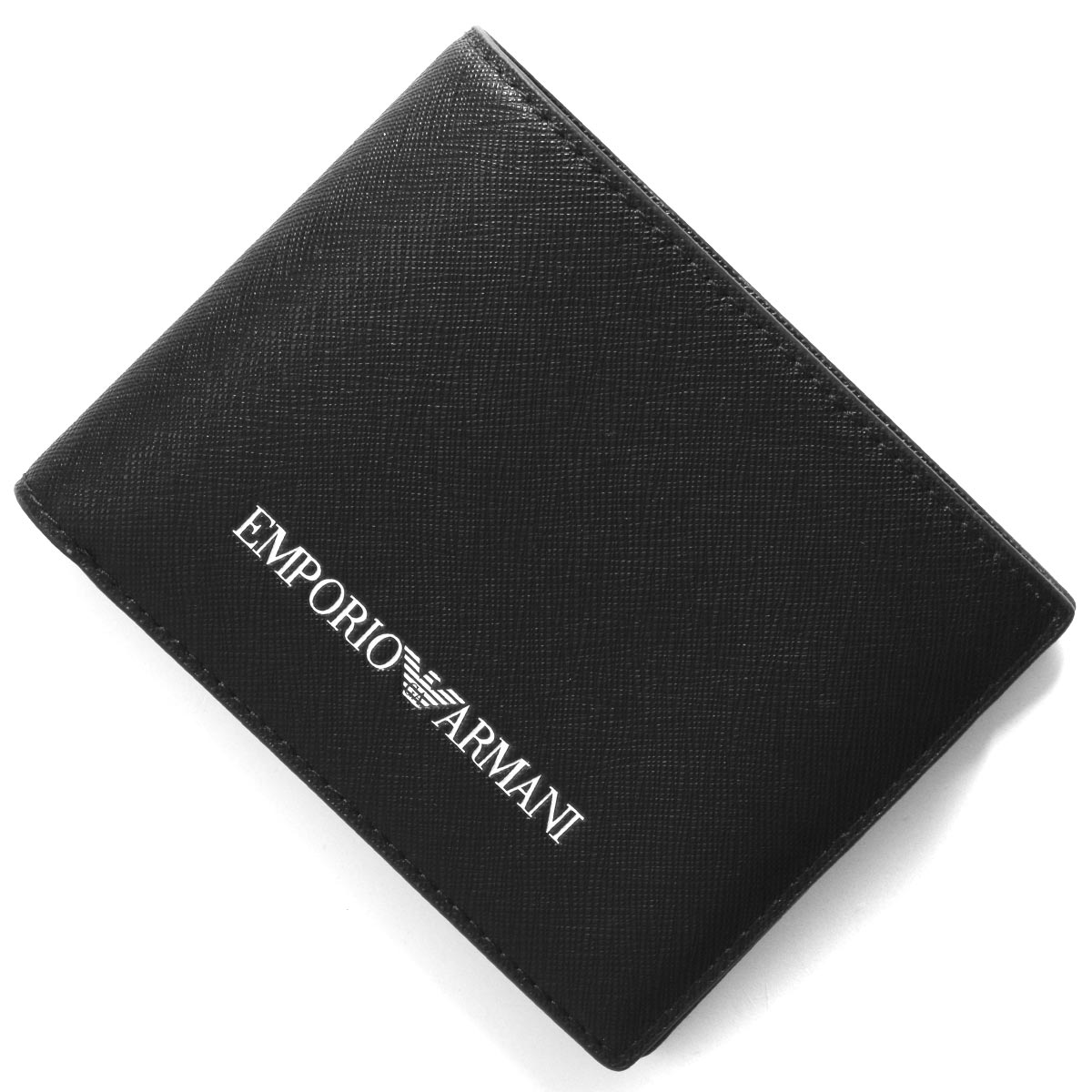 エンポリオ アルマーニ 二つ折り財布 ブラックホワイト Y4R165 Y020V