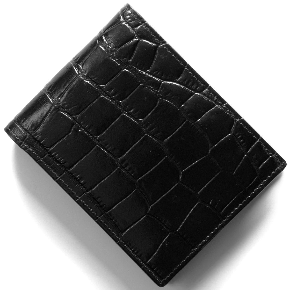 エッティンガー 二つ折り財布 財布 メンズ クロコ エボニーブラック