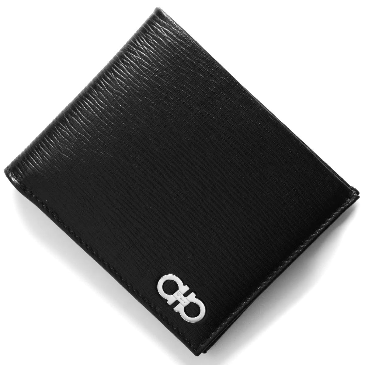 サルヴァトーレフェラガモ 財布 2つ折り メンズ 黒 ブラック - 1