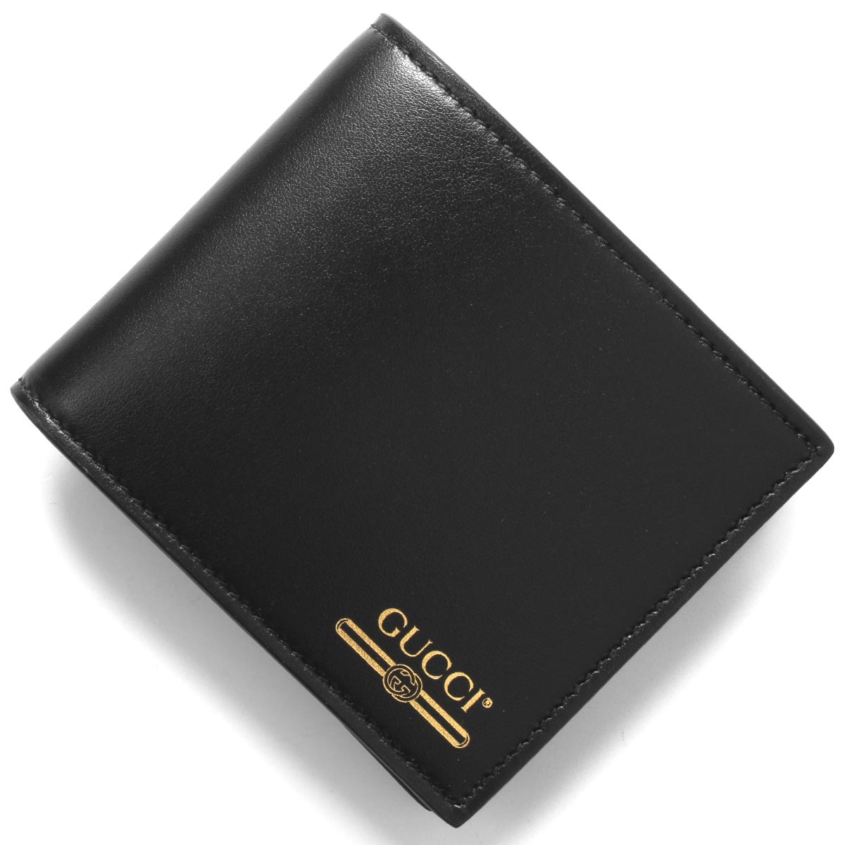 グッチ 二つ折り財布（札入れ） 財布 メンズ ロゴ ブラック 547585 0YA0G 1000 GUCCI
