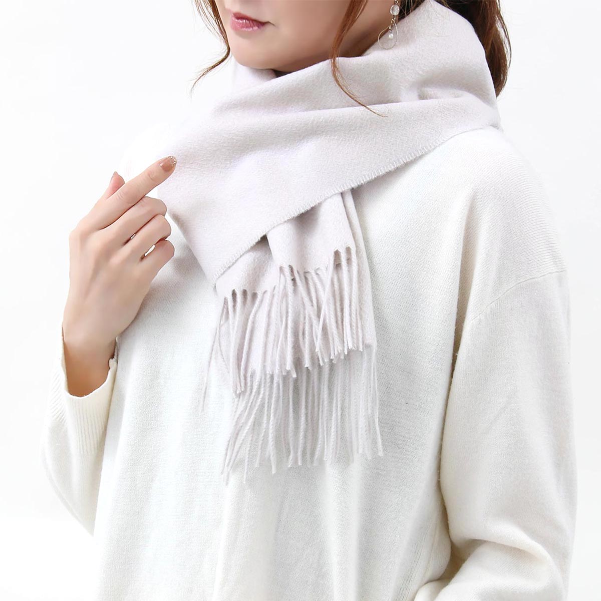 ジョンストンズ ストール マフラー メンズ レディース Wa16 スノーラベンダーホワイト Wa Sb04 Johnstons ブランド腕時計通販なら ブルークウォッチカンパニー 心斎橋店