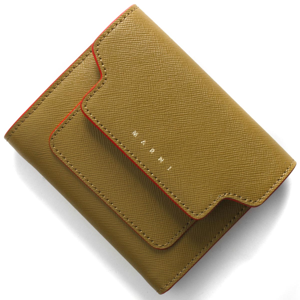 マルニ 三つ折り財布 財布 レディース タイムカーキ&デューンベージュ PFMO0052U2 LV520 Z418R MARNI