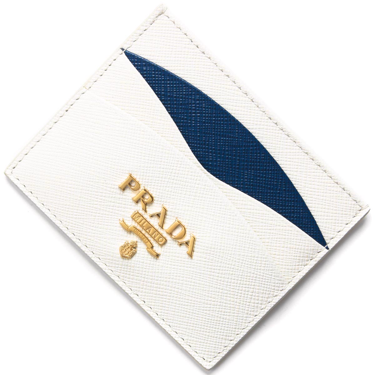 【PRADA】プラダ カードチェーン付き  長財布 ×サフィアーノ ホワイト