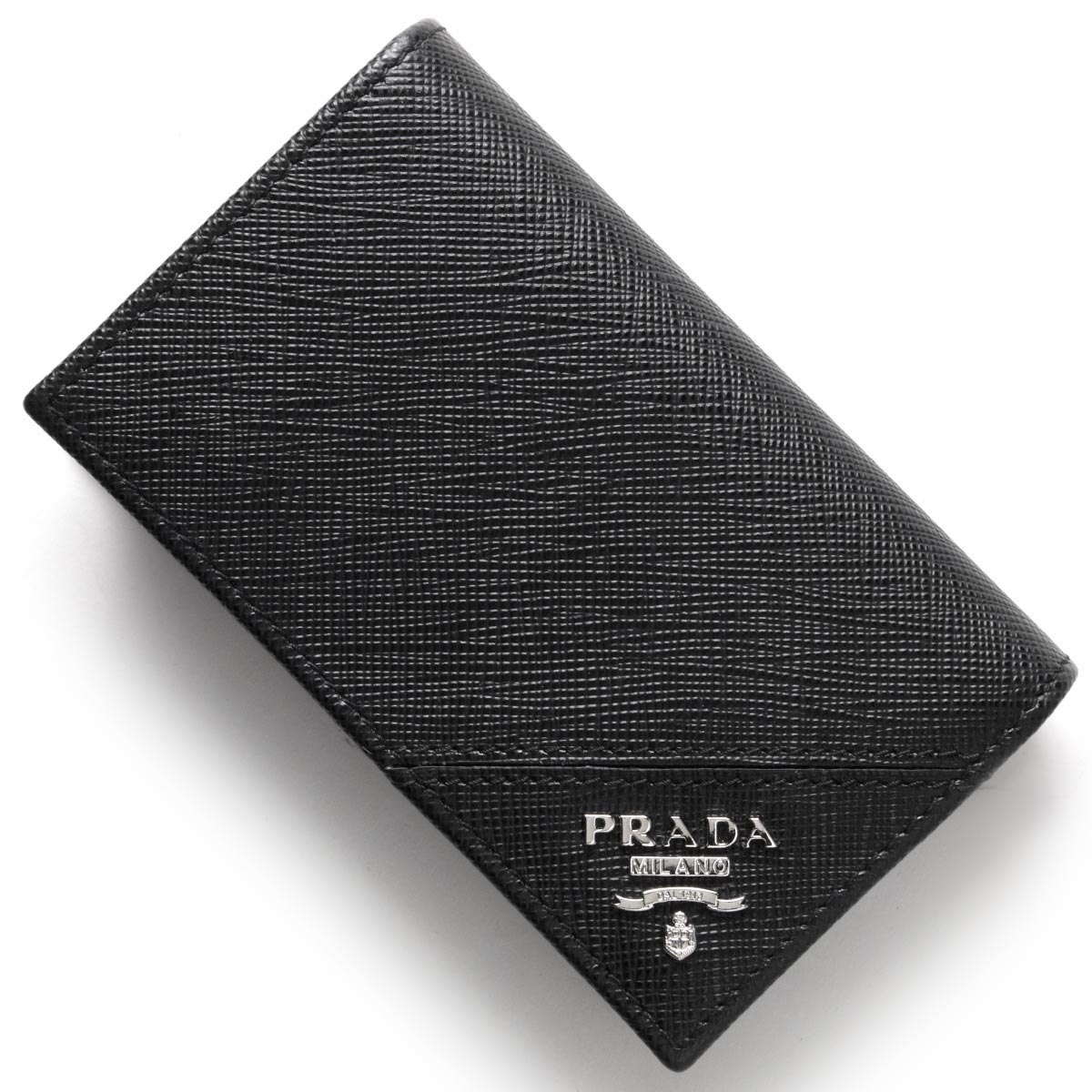 プラダ カードケース メンズ レディース SAFFIANO METAL ブラック