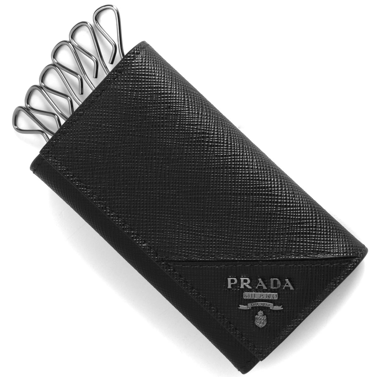 プラダ キーケース メンズ サフィアーノ メタル ブラック 2PG222 QME F0002 PRADA |ブランド腕時計通販なら「  ブルークウォッチカンパニー 心斎橋店」