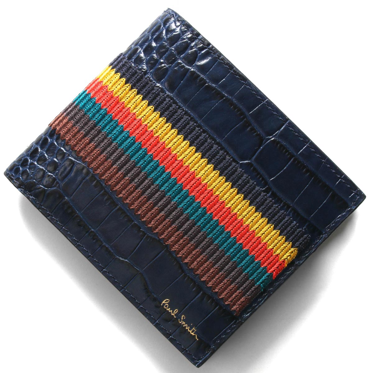 ポールスミス 二つ折り財布 財布 メンズ エンボスド ストライプ インクブルー マルチ M1a 43 0013 41 Paul Smith ブランド腕時計通販なら ブルークウォッチカンパニー 心斎橋店