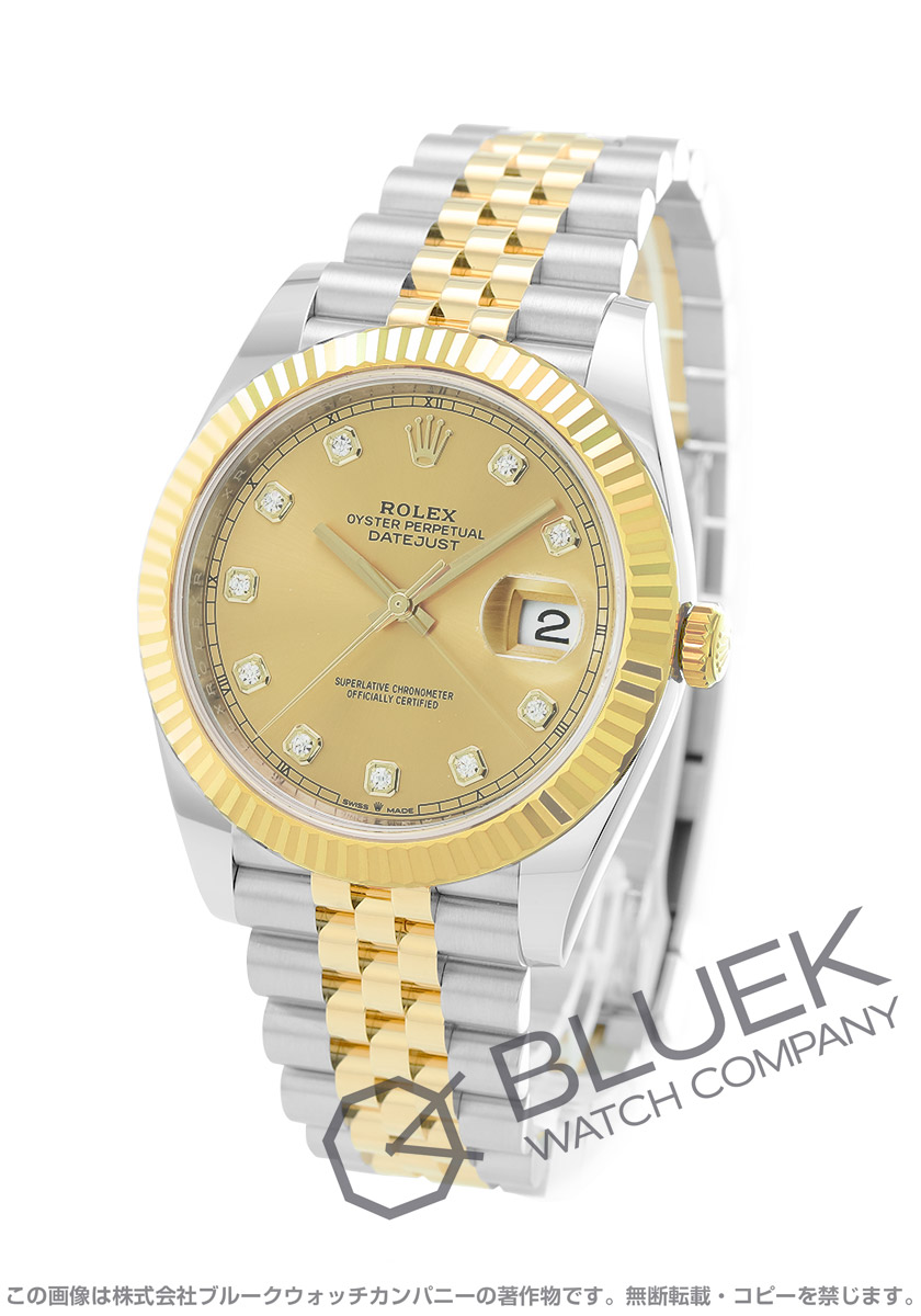 ロレックス デイトジャスト 41 ダイヤ メンズ 126333