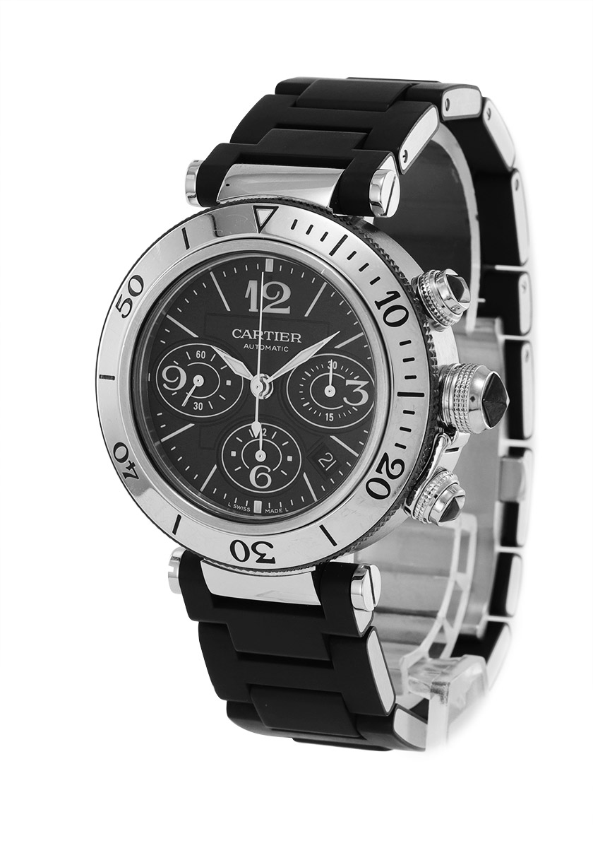 カルティエ Cartier パシャ シータイマー クロノグラフ　メンズ腕時計